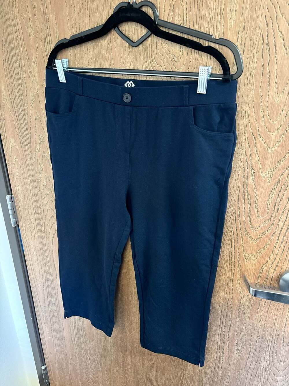 MOFIZ Women's Navy Blue Stretch Dress Capri Pants Size XL